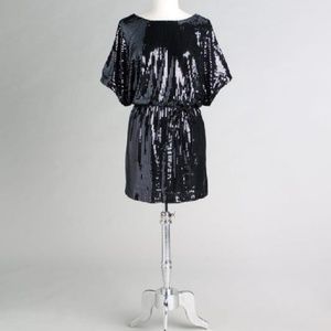 Xscape Sequin Cold Shoulder Dress